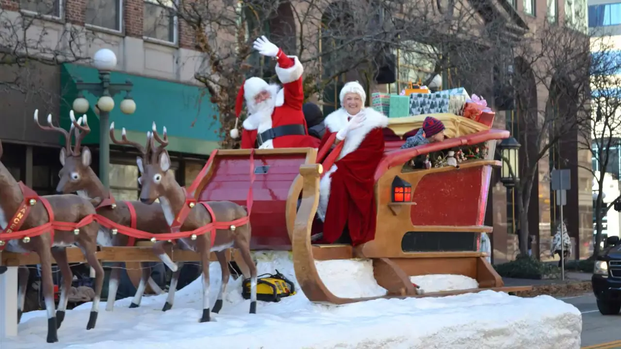 Santa and Mrs. Claus in the Santa Claus Parade